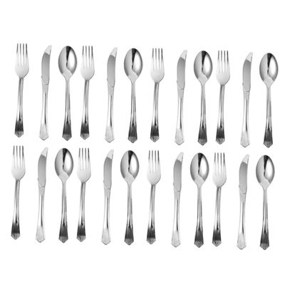 ORFOFE 1set Disposable Plastic Cutlery Single Use Forks Spoons Knives for Weddings Parties Events Party Supplies for and Decor
