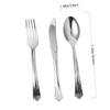 ORFOFE 1set Disposable Plastic Cutlery Single Use Forks Spoons Knives for Weddings Parties Events Party Supplies for and Decor view 4