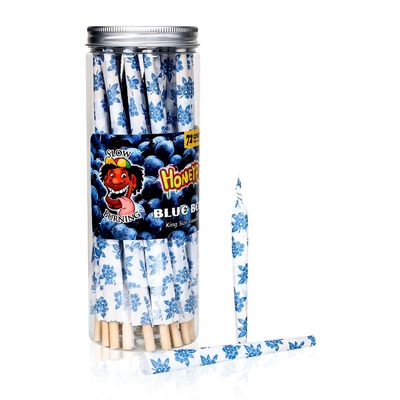 HoneyPuff Blueberry Flavored Rolling Papers, 72 Pack Flavored Pre Rolled Cones Rolling Papers King Size, Easy to Use & Slow Burning