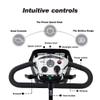 4 Wheel Powered Folding Mobility Scooter - 300 lbs Capacity Motorized Scooter for Adults Electric Medical Scooter Compact for Travel - Front & Rear LED Light (Chrome) view 2