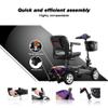 4 Wheel Powered Folding Mobility Scooter - 300 lbs Capacity Motorized Scooter for Adults Electric Medical Scooter Compact for Travel - Front & Rear LED Light ( Dark Purple) view 4