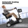 4 Wheel Powered Folding Mobility Scooter - 300 lbs Capacity Motorized Scooter for Adults Electric Medical Scooter Compact for Travel - Front & Rear LED Light (Metallic Grey) view 4