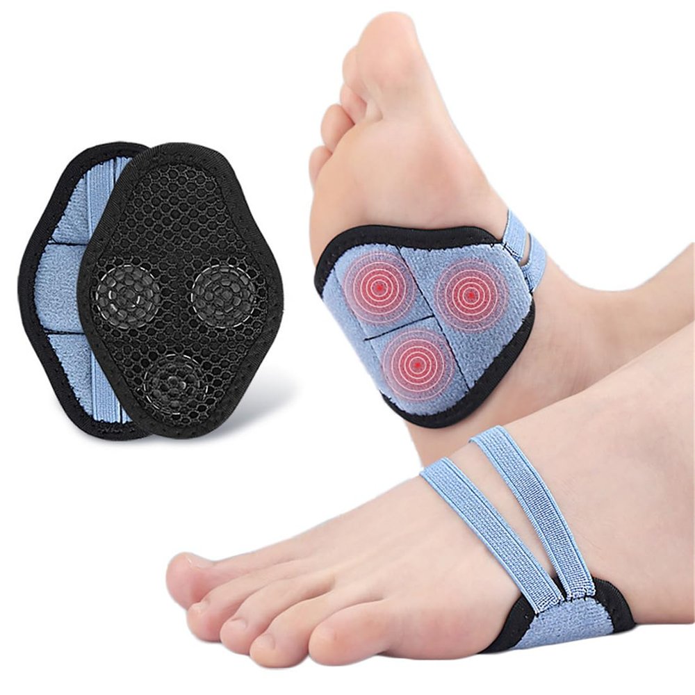 Arch Support Pads, Magnetic Arch Support Cushioned Compression Sleeves , Soft Orthotic Foot Arch Support Brace, Plantar Fasciitis Relief Bands for Women Men Pain Relief & Sore, Flat Feet, Heel Spurs