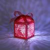 COTOPHER 100Pcs Laser Cut Favor Boxes, 2x2x2.75in Small Gift Boxes for Presents, Party Wedding Favors Boxes with Ribbon, Mini Candy Boxes for Event Bridal Shower Anniversary Birthday Christmas, Red view 3