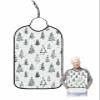 Jolunifun Green Xmas Tree Adult Bib for Adults Men, Women, Washable & Adjustable Terry Cloth Bib with Crumb Catcher Reusable Waterproof Clothing Clothes Protector Apron Vintage Christmas Bohemia Dot view 1