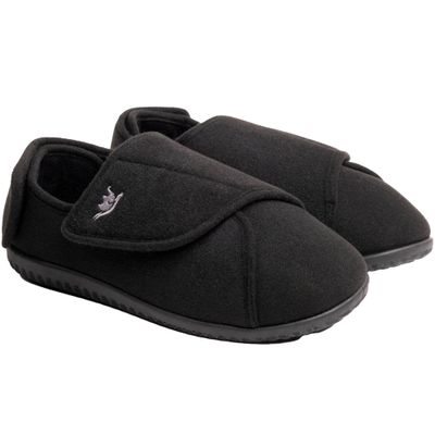 EUROPEAN SOFTEST Diabetic Shoes for Women Extra Wide Width Adjustable Women's Diabetic Shoes with Plush Lining Diabetic Slippers for Women Extra Wide Width Foot Pain Relief (12, Black)