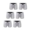 6 Pack Men's Enlargement Physiological Therapy Underwear Magnetic Health Care Boxer Brief Breathable Inner Pants (Color : Gray, Size : Large) view 1