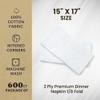 2 Ply Premium Dinner Napkin 1/8 Fold (Package of 600ct) 15" x 17" view 2