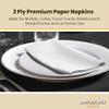 2 Ply Premium Dinner Napkin 1/8 Fold (Package of 600ct) 15" x 17" view 4