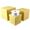 Homeford Nested Square Gift Boxes, Natural Kraft Brown, 5-inch, 6-inch, 7-inch, 3-piece, 1.5-inch White Satin Ribbon view 4