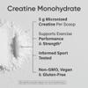Sports Research Creatine Monohydrate - Gain Lean Muscle, Improve Performance and Strength and Support Workout Recovery* - 5 g Micronized Creatine - 17.46 oz view 4