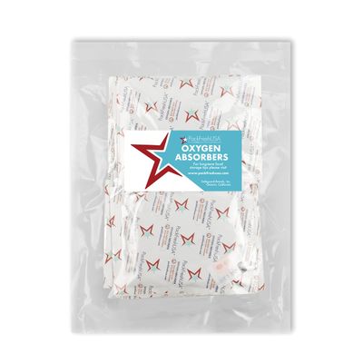 2000cc Oxygen Absorber Packs (10-Pack, Case of 34) High-Capacity Freshness Protection for Long-Term Food Storage & Preservation | Bulk Supply