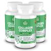 Multi Collagen Protein Peptides Supplement Capsules - 1800mg Collagen Complex Types I, II, III, V, X - Joint Support, Healthy Hair, Skin, Nails, Beauty Vitamins, 100% Natural, Non-GMO 270ct (3) view 1