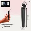 1000 Black 116mm Pop Top Tubes, BPA-Free Tube Vial USA-Made Holder Container - Biocompatible - Child Resistant - Evo Plastics view 2