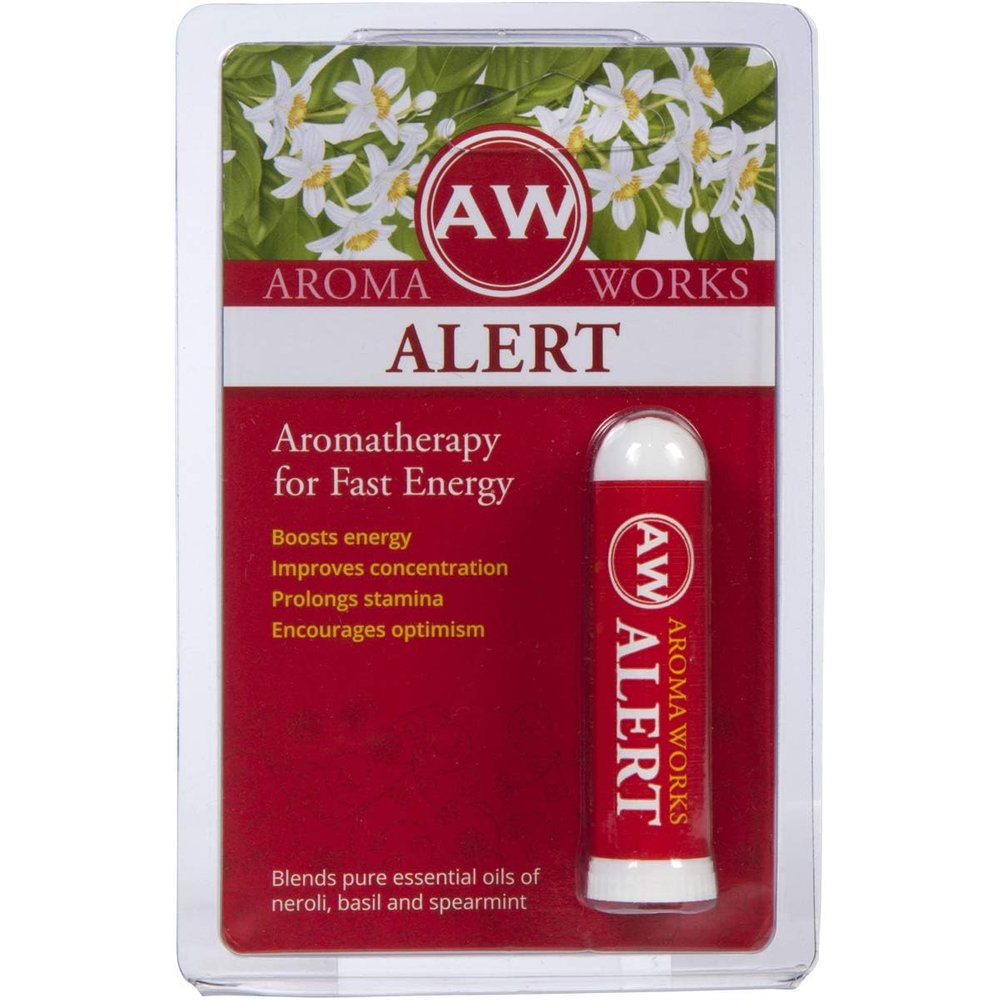 AromaWorks Alert Aromatherapy Nasal Inhaler All-Natural Boost to Mental Focus and Stamina for Adults, Teens, and Children - 6 Pack