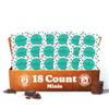 Love + Chew Mini Vegan Cookies, Gluten Free, 3g Plant Based Protein Per Cookie with Dark Chocolate, Healthy Snacks for Adults and Kids, Individually Wrapped Cookies, Mint Cacao Brownie, 18 Pack view 1