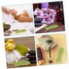 Healeved 2pcs Jade Massage Scraping Boards Portable Body Therapy Tools for Neck Back and Arm Care Natural Guasha Board for Acupuncture Points and Relaxation for Family and Friends view 3