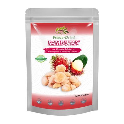 CHAVI Freeze-Dried Rambutan - 2 Oz - Healthy 1 Ingredient Superfood Supersnacks - No Added Sugars or Preservatives - Non-GMO, Vegan, Gluten-Free
