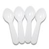 3'' White Plastic Taster Spoons (100) view 1
