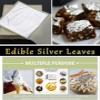 Gold leaf company Leaf Silver Leaf, 99.9% Pure Silver Leaf 50pcs 4 x 6 Inch for Sweets Deco,Cake Baking view 4