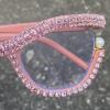 Trendy Rhinestone Square Reading Glasses For Women bling Diamond Glasses Frame UV400 Ladies Anti Blue Lgiht Party Eyewear (pink, 2, multiplier_x) view 3