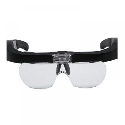 1.5X 2.5X 3.5X 5X Head Mount Glasses Magnifier, USB Charging Headband Magnifying Glass with 2 Led Lights Headset Magnifier Loupe