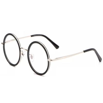 DOUKI Wizard Eyeglasses For Men Round Vintage Reading Glasses+1.25 Ultralight Metal Computer Reader Anti Blue Light Alloy (Color : Silver, Size : +0.75)