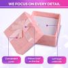 24Pcs Earring Boxes for Jewelry Gift - Ring Jewelry Box Set, Small Box with Ribbon & Soft Foam Inside - Cardboard Earring Boxes Bulk with Lid, Great for Packaging Valentines Day Gifts Presentation view 4
