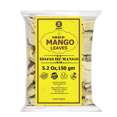 5.2oz- Mango Leaves Dried, Hojas De Mango Secas, Natural Dried MangoLeaves, Non-GMO. Perfect For Loose Leaf Tea, Leaf Extract, Seasoning