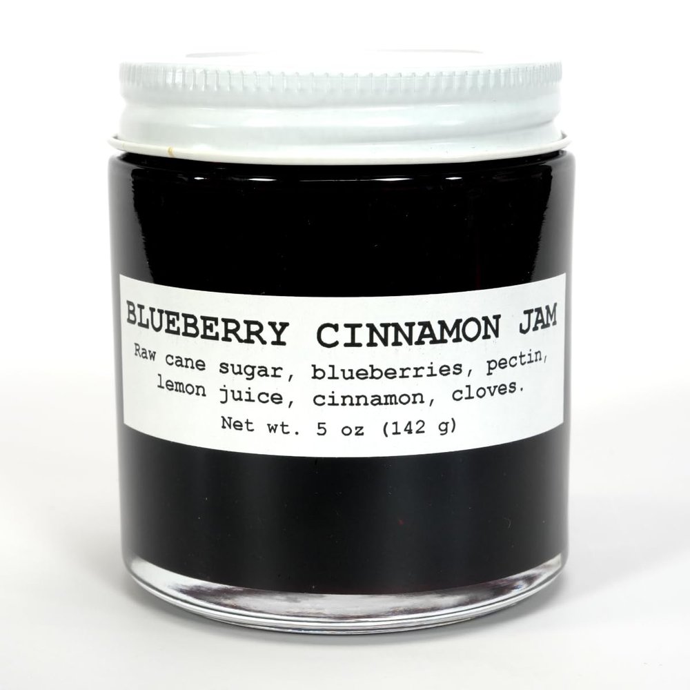 Smoke Camp Crafts Blueberry Cinnamon Jam - 5 oz Jar - Craft, Gourmet, Unusual Jams & Jellies Made in West Virginia, USA