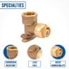 90 Degree Drop Ear Elbow, Push Fit Plumbing Fittings, Push-to-Connect, 1/2" x 1/2" NPT Female Adapter with Disconnect Clip, No Lead Brass for PEX, PE-RT, CPVC Pipe - Pack of 10 view 3