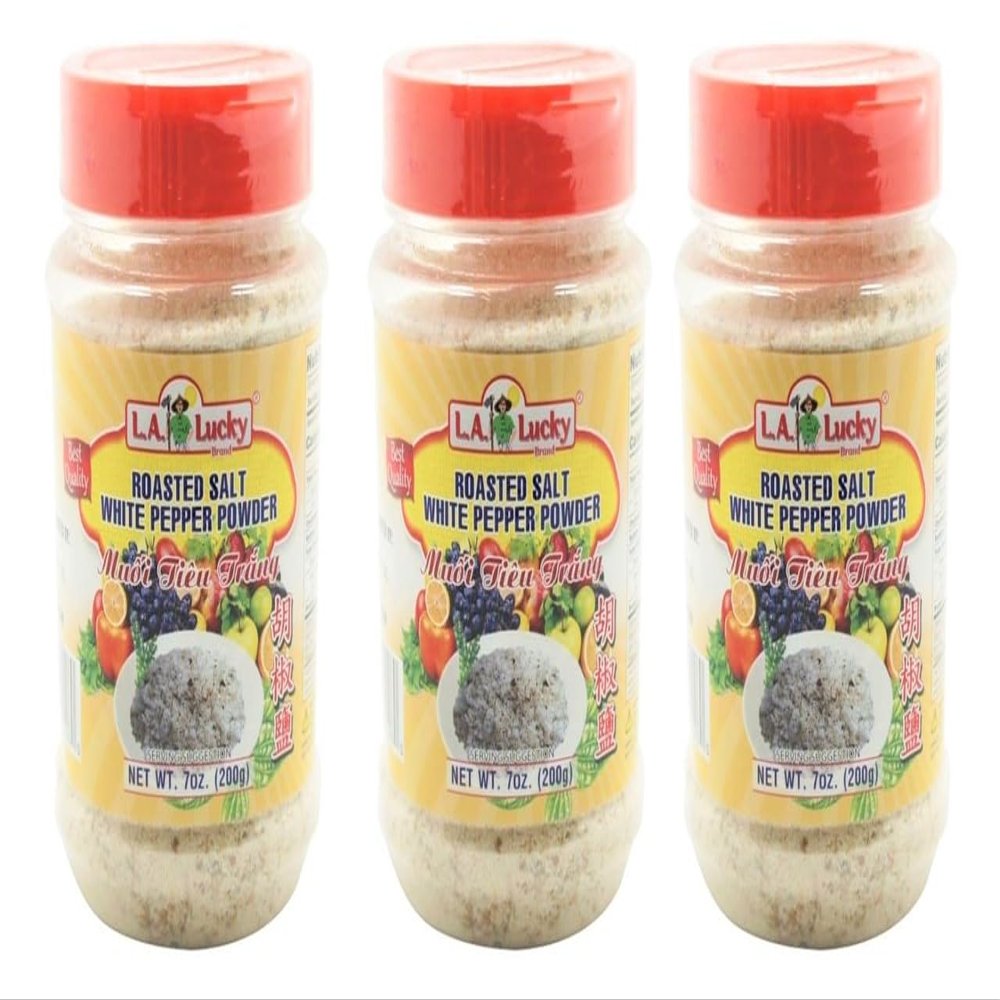 3 Packs - Roasted Salt White Pepper Powder - 7 Oz