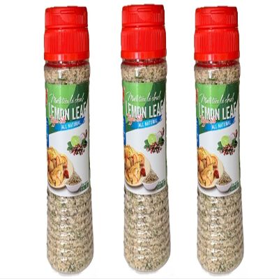 3 Packs - Lemon Leaf Pepper Salt All Natural - Muoi Tieu La Chanh - 3.5 Oz