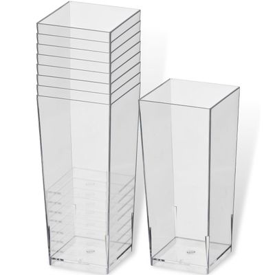 Blue Sky MiniWare Clear Ultra Tall Square Shot Cups - 3 oz | 8 Count - Perfect for Cocktails, Mixed Drinks, and Entertaining