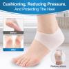 2 Pairs Silicone Heel Protectors for Shoes  Slim Gel Heel Sleeves for Blister Prevention, Cracked Heels & Daily Comfort, Men & Women (Blue and White) view 2
