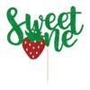Glitter Strawberry Sweet One cake Topper-BirthdayBoys and girls Baby Shower and Tropical PartySummer Fruits Theme Dessert cake Picks Decoration Supplies (sweet one) view 2