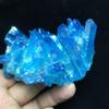AtkitS Blue Halo Quartz Crystal vug Titanium Bismuth Silicon Cluster Rainbow (Size : 60-80g) view 1