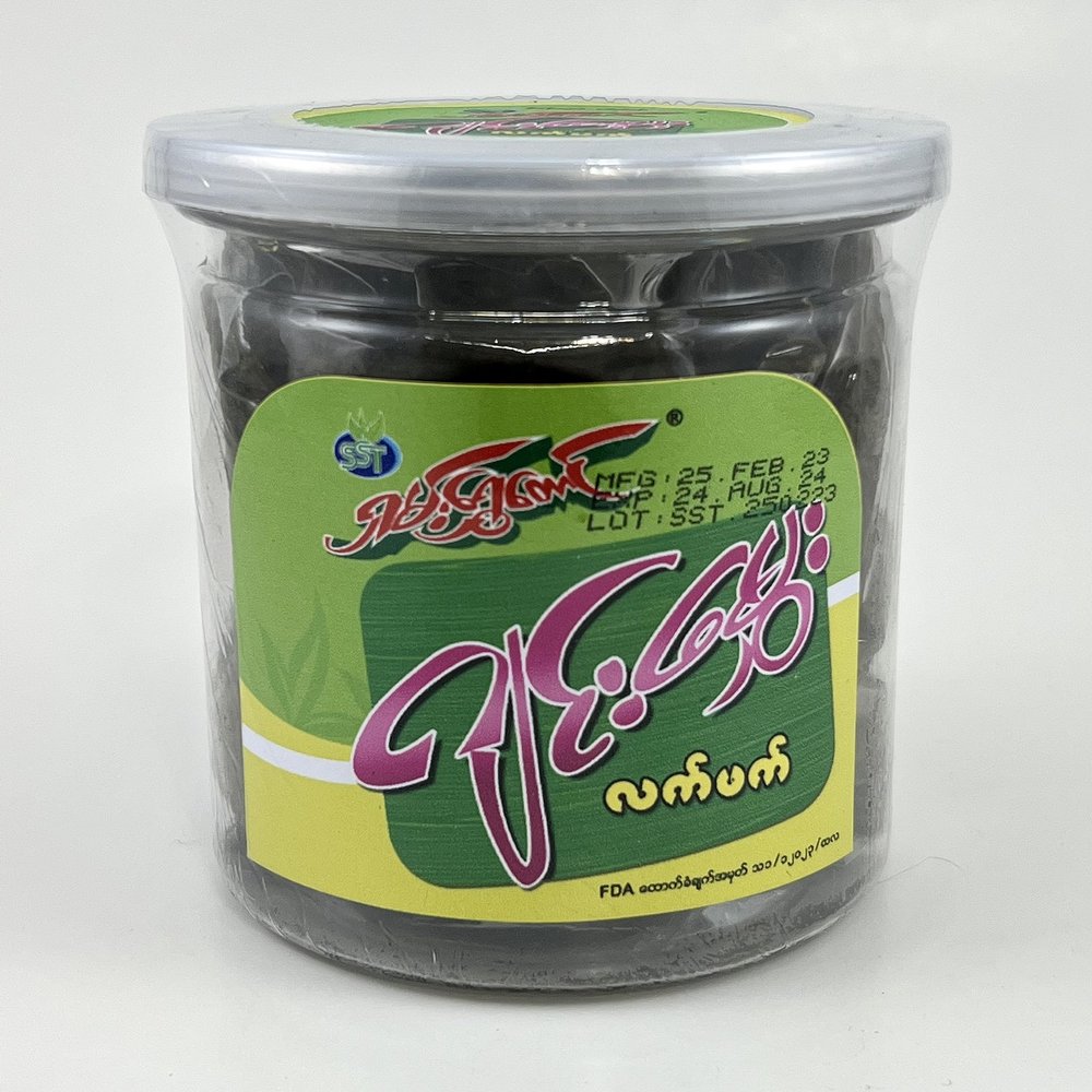 Shan Shwe Taung Fermented Tea Paste (Ginger Flavor) Medium Spicy (11.29 oz) Myanmar Pickled Tea for Tea Salad Dressing - Vegetarian
