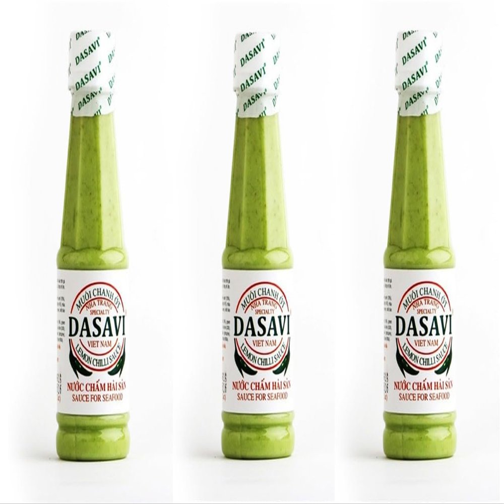 3 Packs - Lemon Green Chili Sauce - Sot Muoi Chanh Ot Xanh - 9.2 Oz