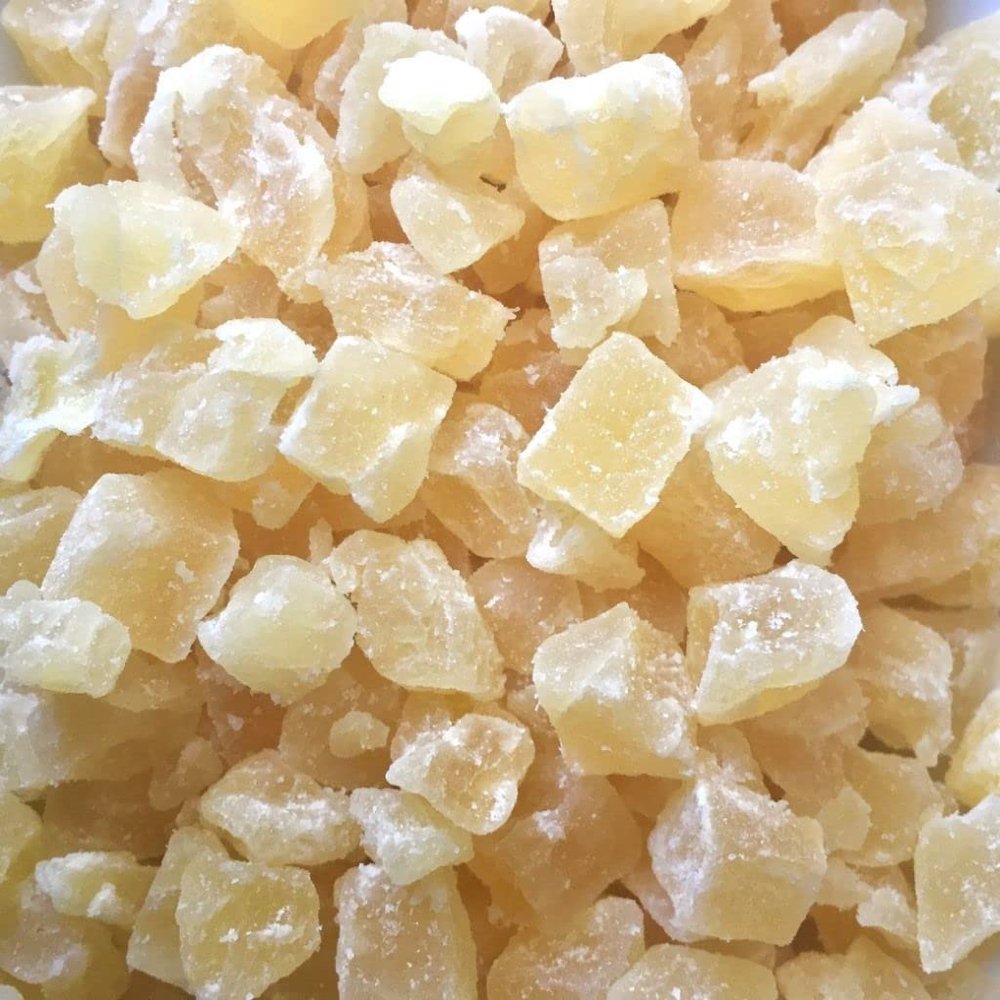 Dried Diced Pineapple, Low Sugar No Sulfur (Unsulfured Natural Dices, no SO2) (8 ounces)
