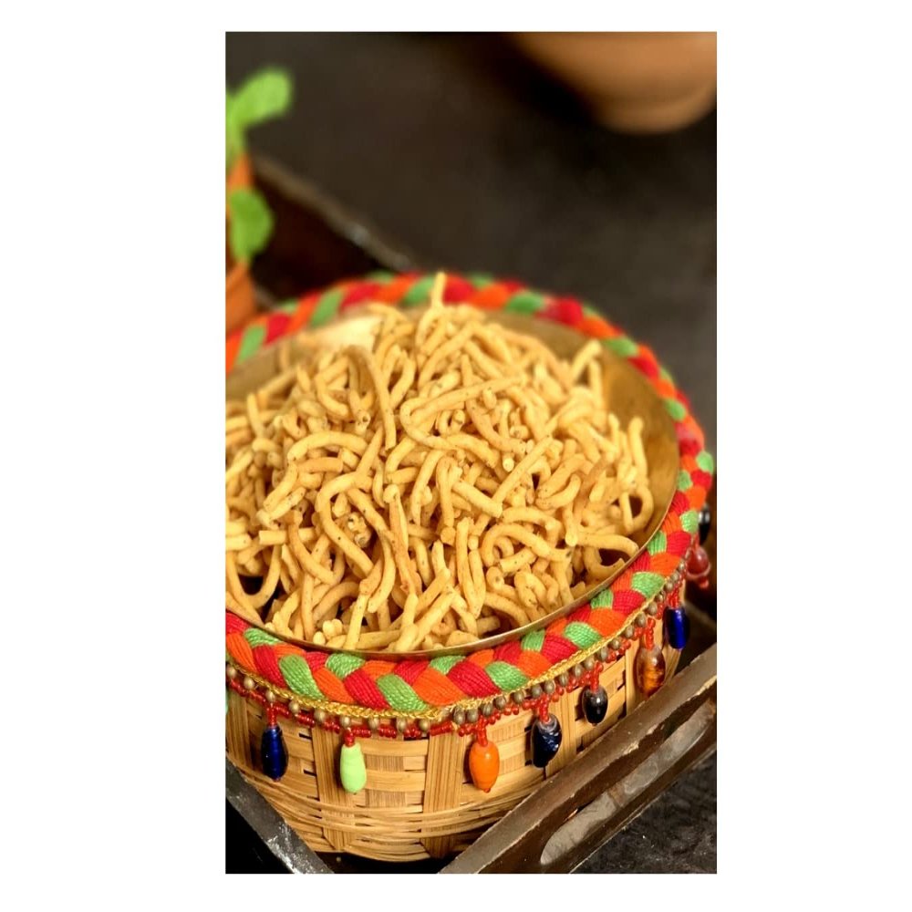 Bania Bhaiyaji Ratlami Sev Marwari Ratlami Sev Bhujiya Namkeen Farsan||No Palmolein Oil||No Preservatives | Fresh Indian Namkeen | Tasty Sev Bhujia made in Groundnut oil-150g*2Pack