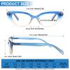 CHOFILORD 6 Pack Cat Eye Reading Glasses for Women Fashion Cute Blue Light Blocking Computer Readers Spring Hinge (A 6C Mixed, 0.00, x) view 3