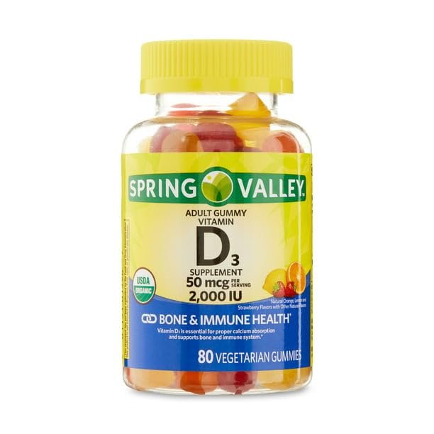 IKJ Vitamin D3 Gummy, 2000 IU, 80 Ct