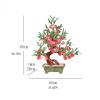 Artificial Trees Artificial Bonsai Tree - Jade Bonsai Decoration Artificial House Plants Jade Shou Peach Tree Bonsai Plant for Decoration Desktop Display Simulated Pine view 2