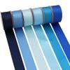 BAORJCT Double-Face Blue Satin Ribbon for Gift Wrapping, Wedding, Baby Shower, Boy 6 Colors Satin Ribbon 1" X 5 Yard Each Total 30 Yds Per Package view 1