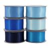 BAORJCT Double-Face Blue Satin Ribbon for Gift Wrapping, Wedding, Baby Shower, Boy 6 Colors Satin Ribbon 1" X 5 Yard Each Total 30 Yds Per Package view 3