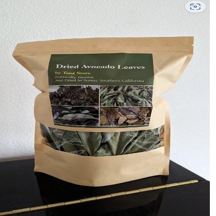 2 oz (60 gram) Air Dried Natural Avocado Whole Leaves, Leaf Herbal Tea, No pesticide spray from Fallbrook, Avocado Capital of the World Hoja De Aguacate Great for cooking Mexcian Dishes, Persea Americana, Avocatier, Aguacate- Resealable Stand Up Pouc