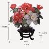 Artificial Trees Artificial Bonsai Jade Bonsai Decoration Simulation Peony Flower Potted Artificial House Plants for Decoration Office/Windowsill/Yard Simulated Pine view 2