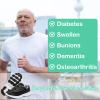 alcubieree Diabetic Shoes for Men Wide Width Slip with Adjustable Closure for Swollen Feet Edema for Elderly Foot Pain Relief Neuropathy Black view 2