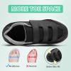 alcubieree Diabetic Shoes for Men Wide Width Slip with Adjustable Closure for Swollen Feet Edema for Elderly Foot Pain Relief Neuropathy Black view 3